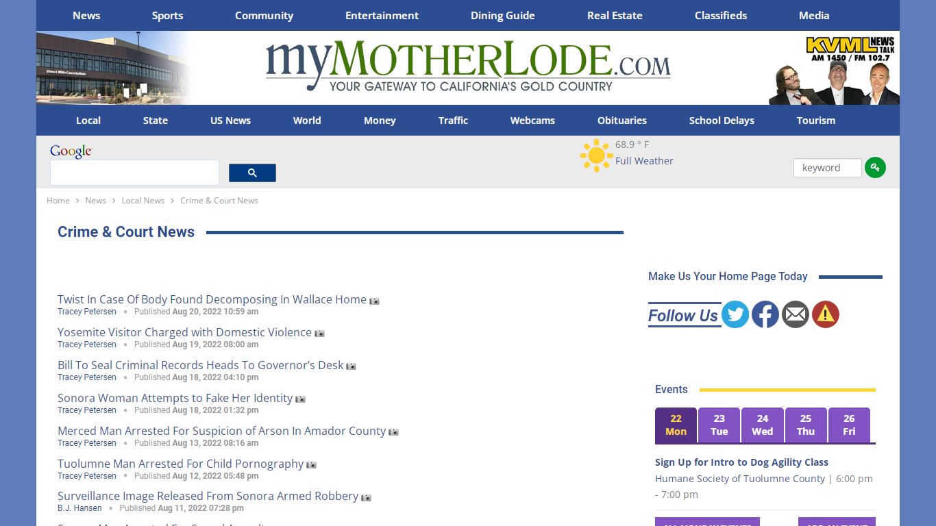 Crime & Court News | myMotherLode.com